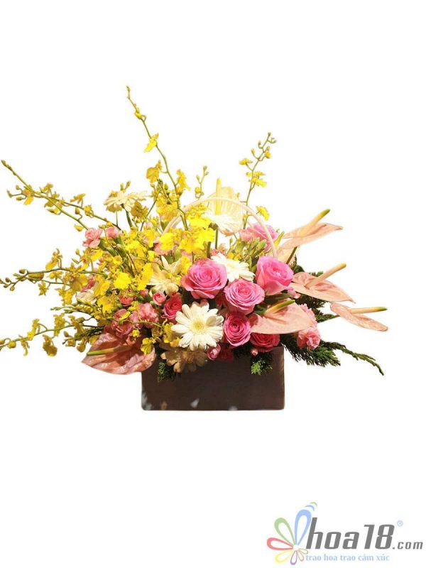 Những giỏ hoa phong lan đẹp nhất - Hoa18.com