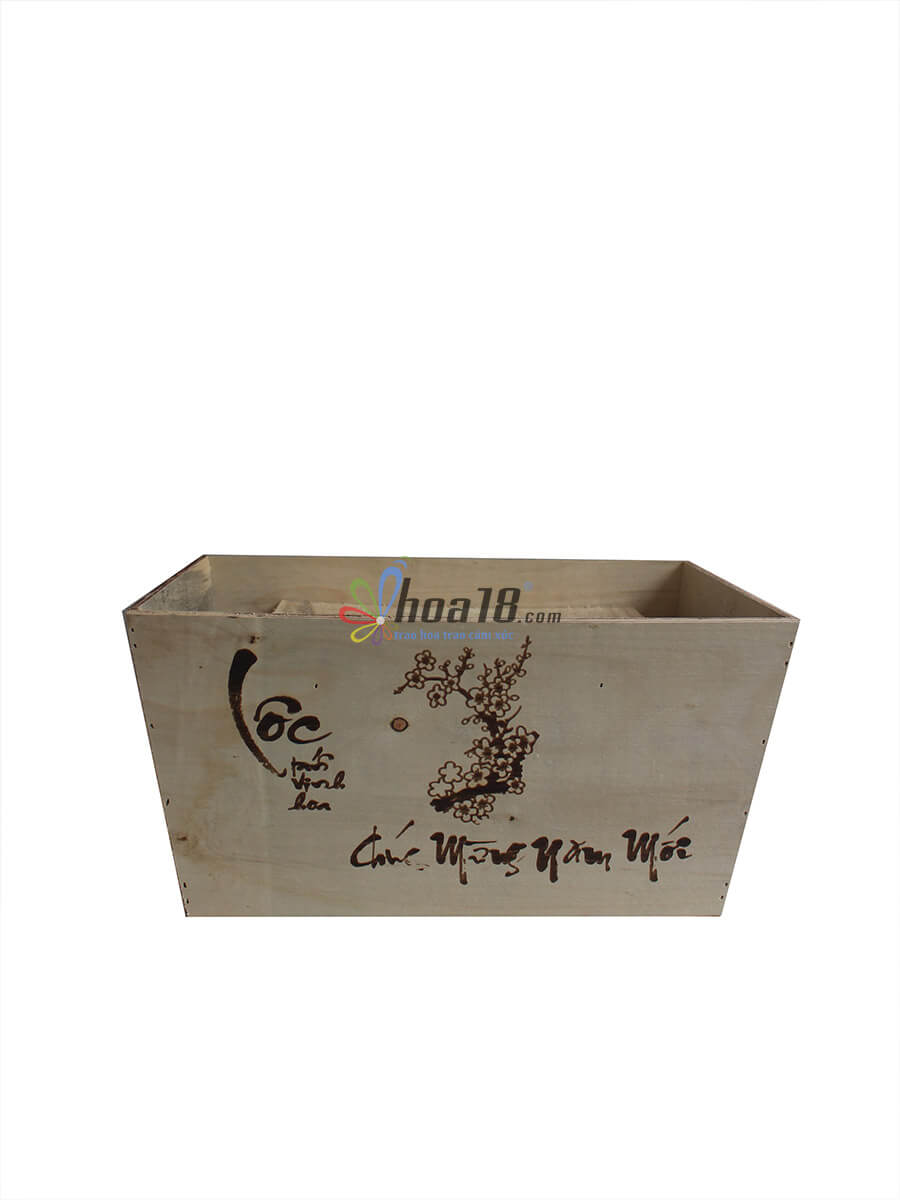 Giỏ, hộp, bình, giấy - Ván ép chữ - Chúc mừng năm - IMG_5304 - 1994 - Hoa18